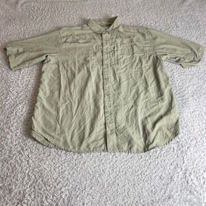Habit Mens Short Sleeve Fishing Shirt Sage Green Solar Factor UPF 30 Large